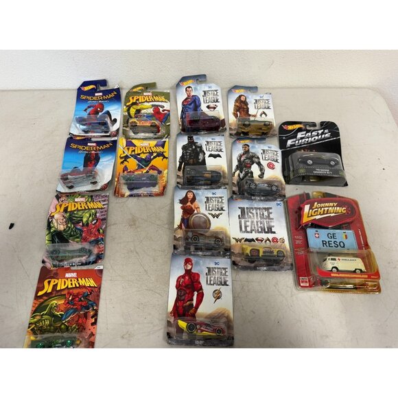 Lot of 15 Captain America + Justice League Hot Wheels Complete Set 15 Cars - Picture 1 of 9